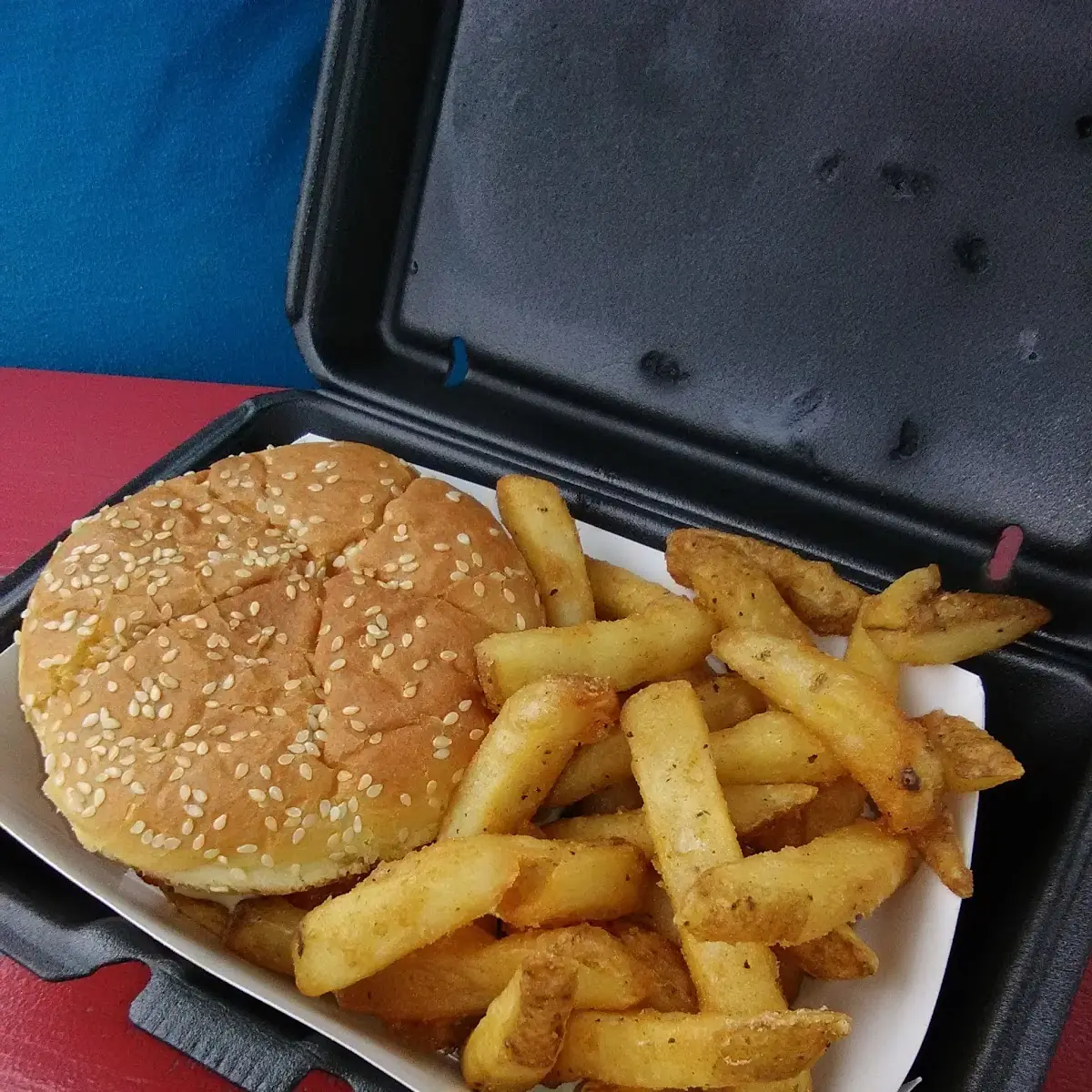 Cowboy Burger and Fries