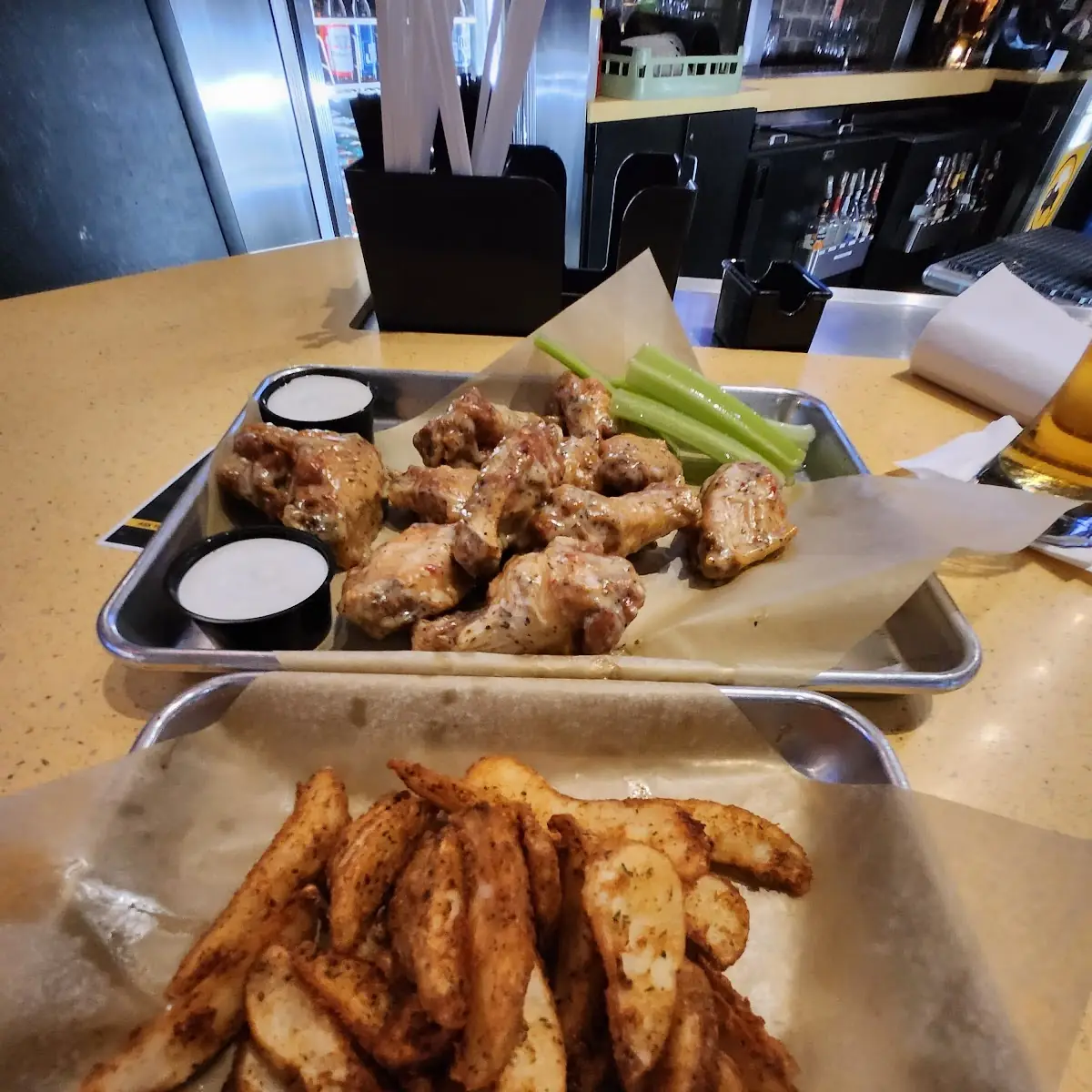 Chicken Wings and Fries