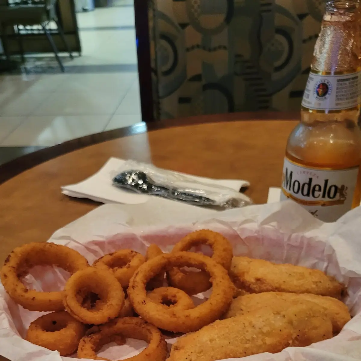 Chicken Tenders and Onion Rings Basket