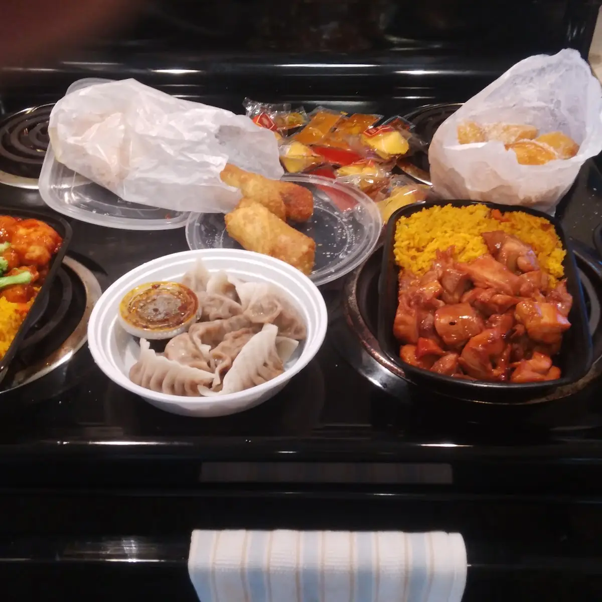 Orange Chicken Combos Bourbon Chicken Combo Steam Dumplings Egg Rolls Chinese Donuts