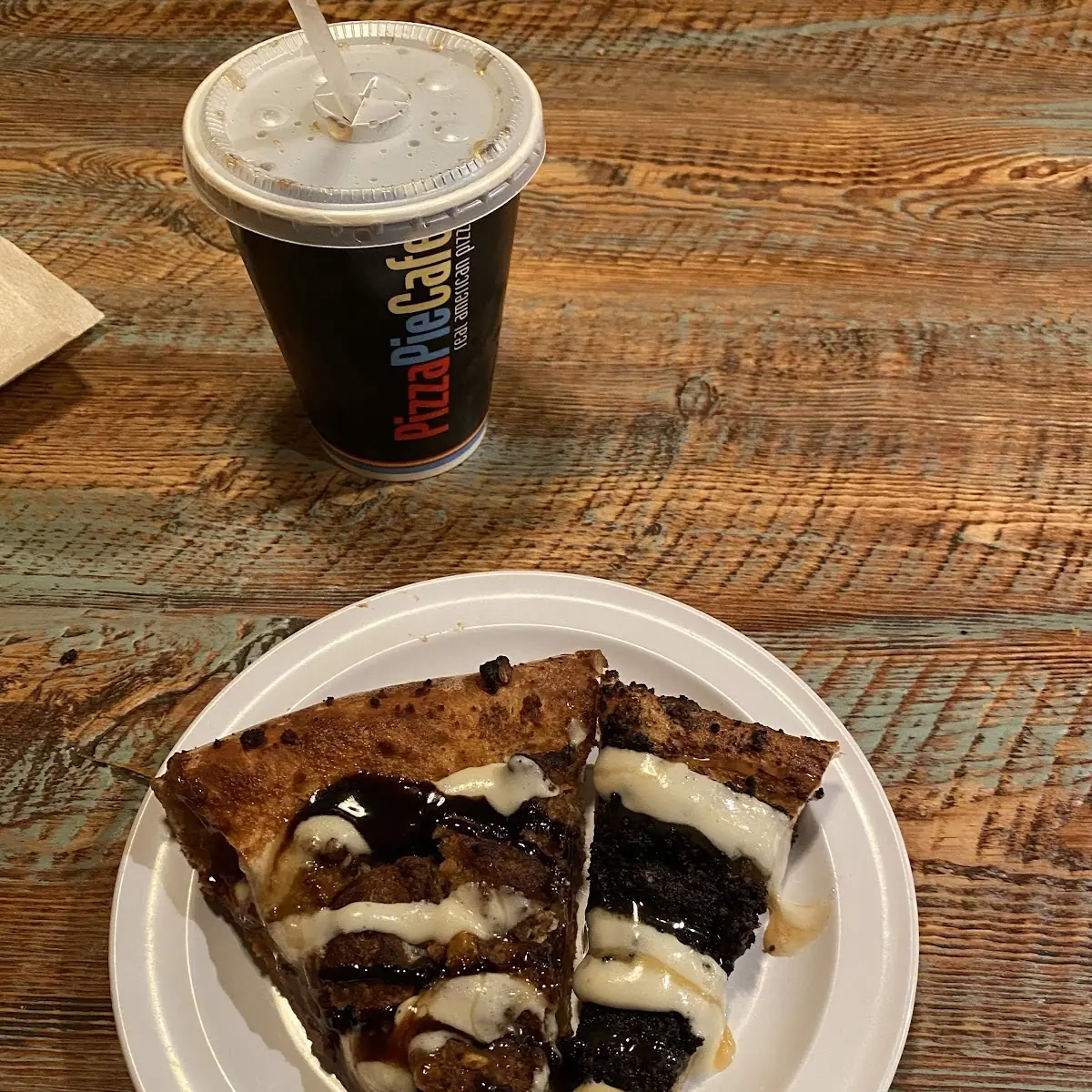 Apple Pie Pizza and Oreo Cookie Pizza Slice