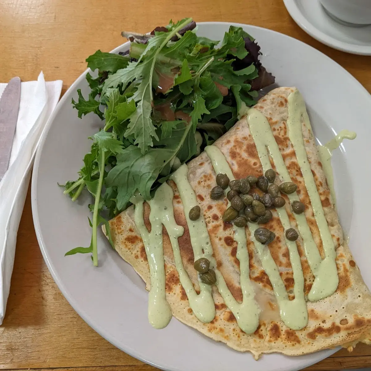 Avocado and Cream Cheese Crepe
