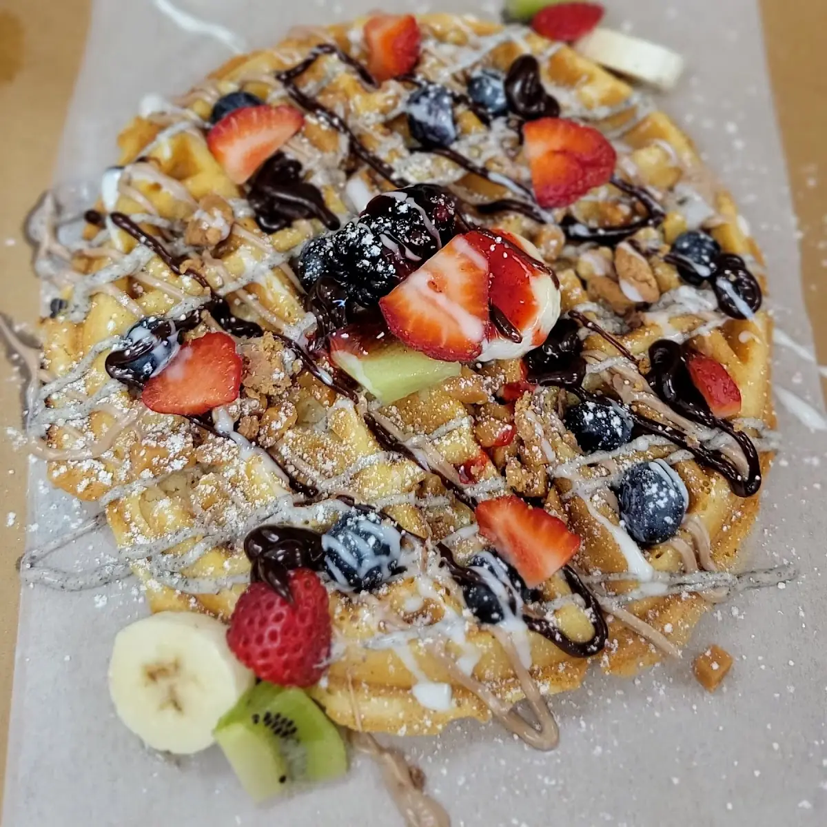 Belgian Waffle with Strawberry