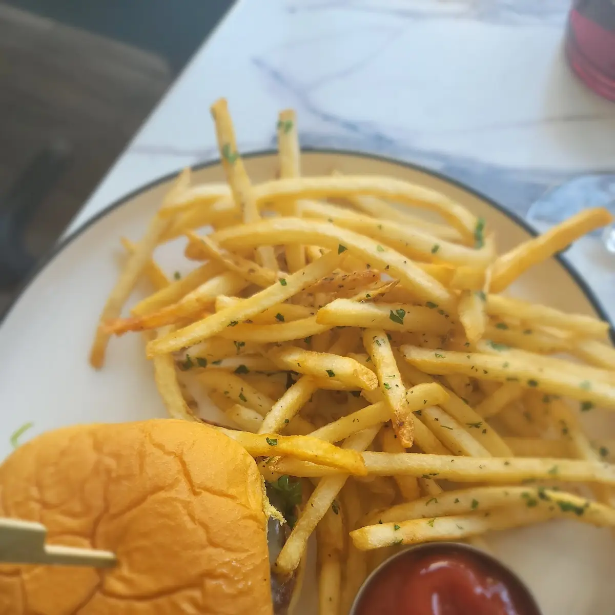 Burger and Truffle Fries