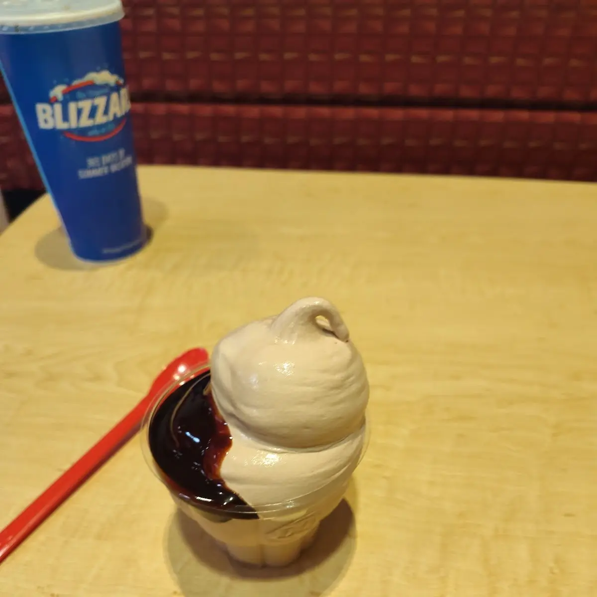 Chocolate Ice Cream Sundae with Chocolate Syrup