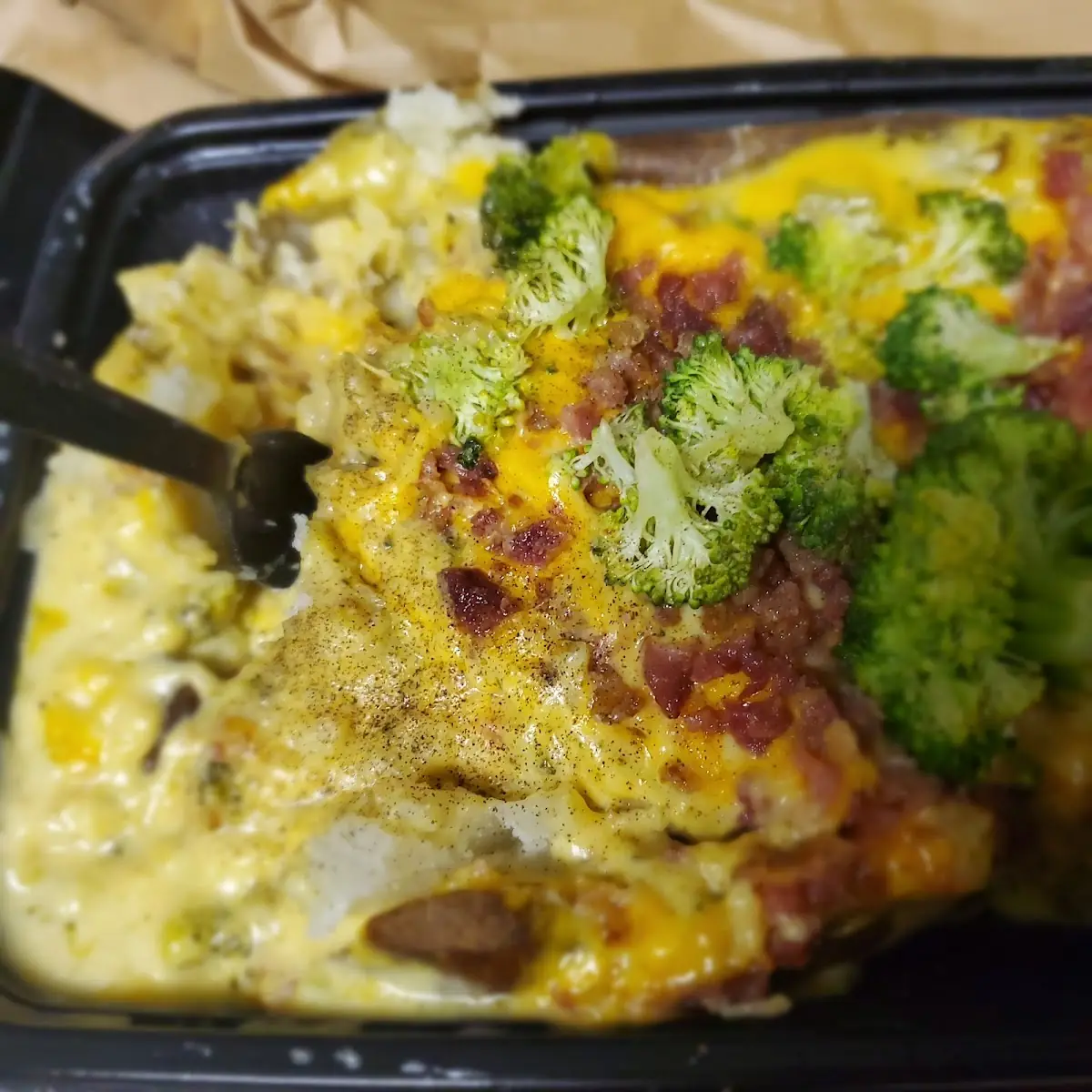 Bake Potato with Broccoli Cheddar Soup