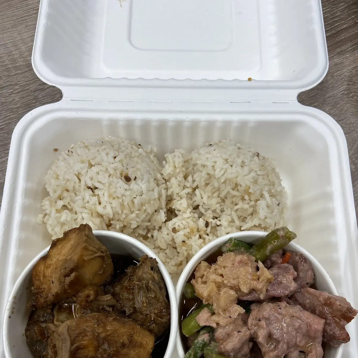 Garlic Rice with Chicken Adobo