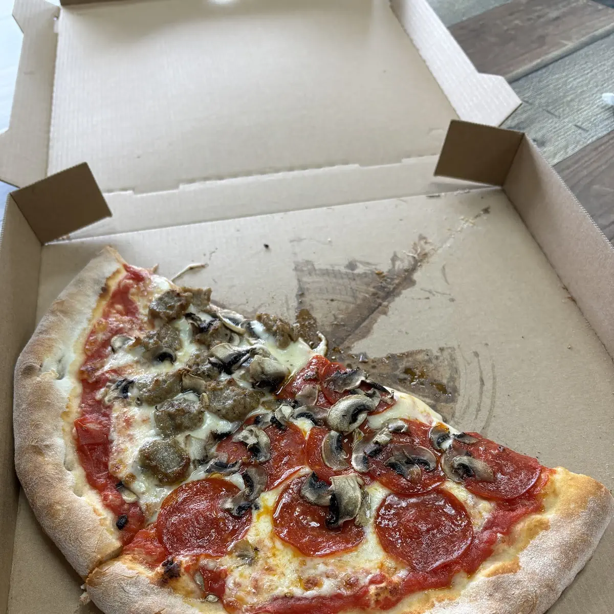 Pepperoni Pizza in Cardboard Box