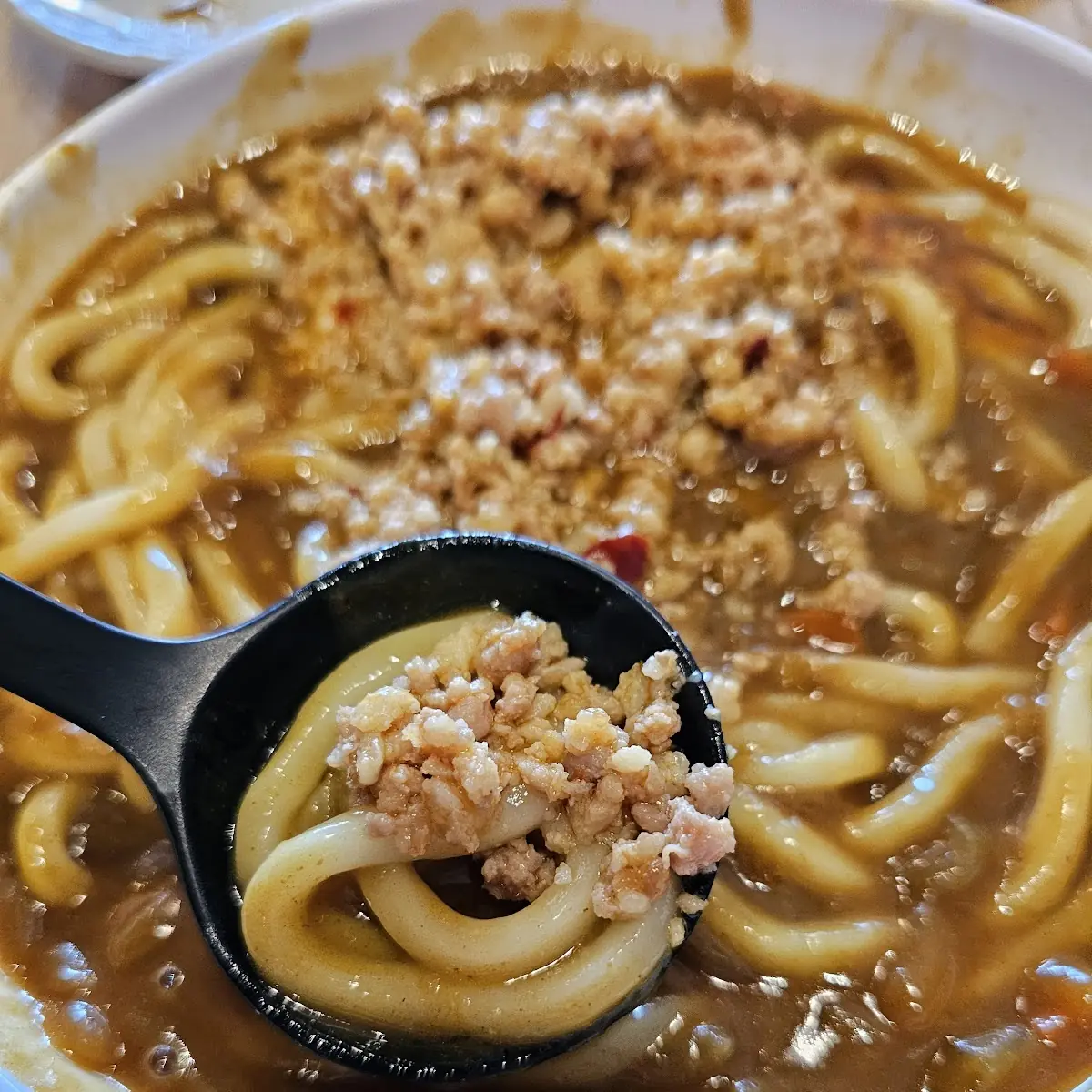 Curry Udon Noodles Ground Pork