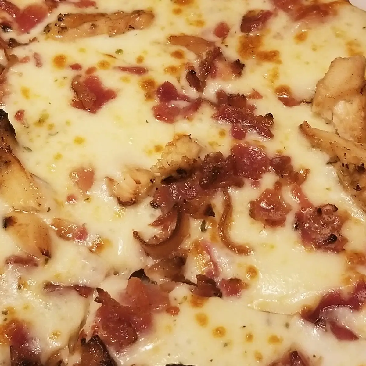 Thin Crust Chicken Bacon Ranch Pizza