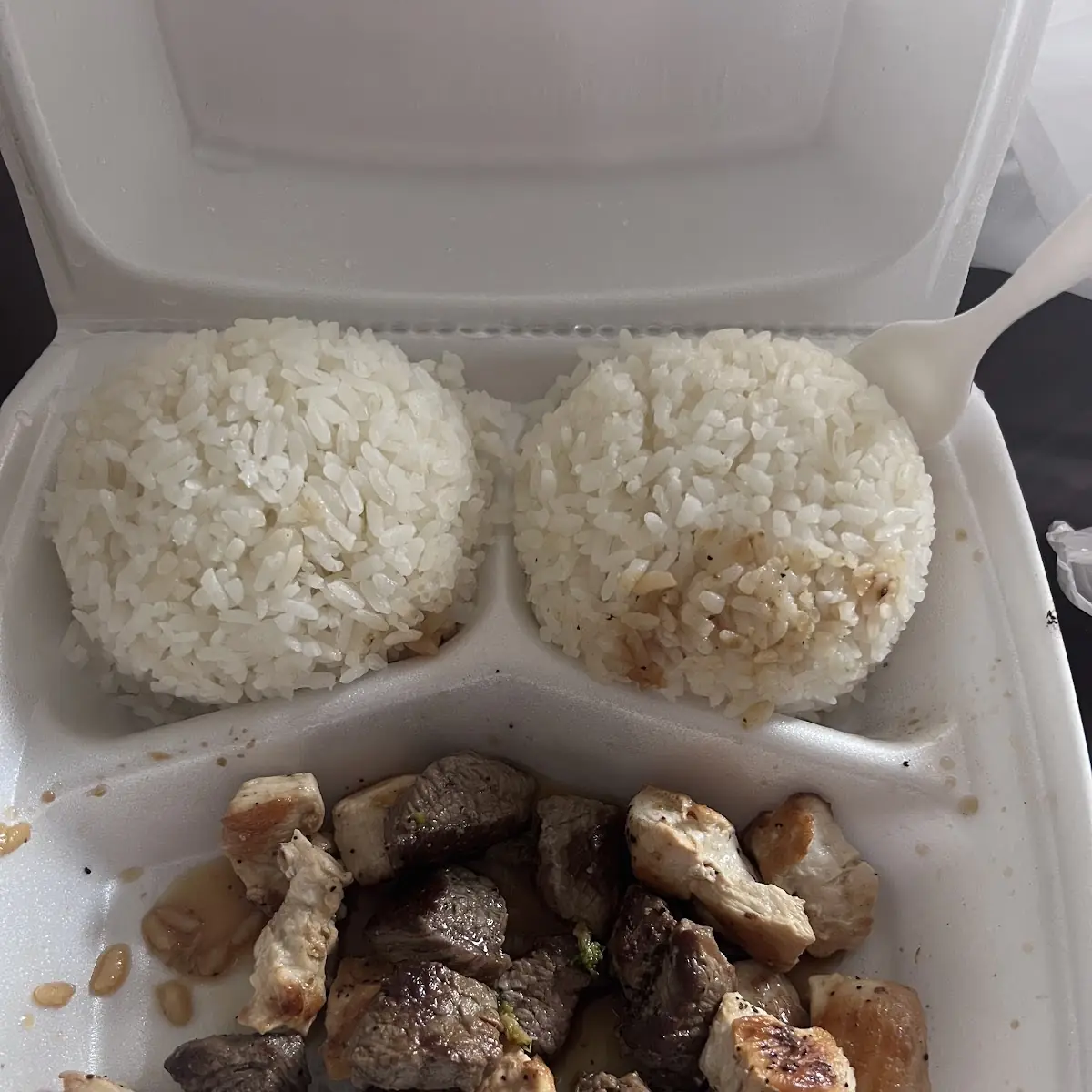 White Rice Chicken Steak