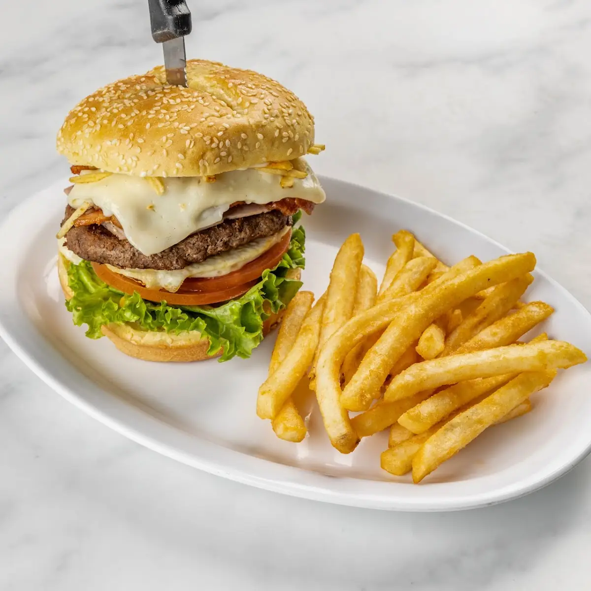 Cheese Burger with Fries