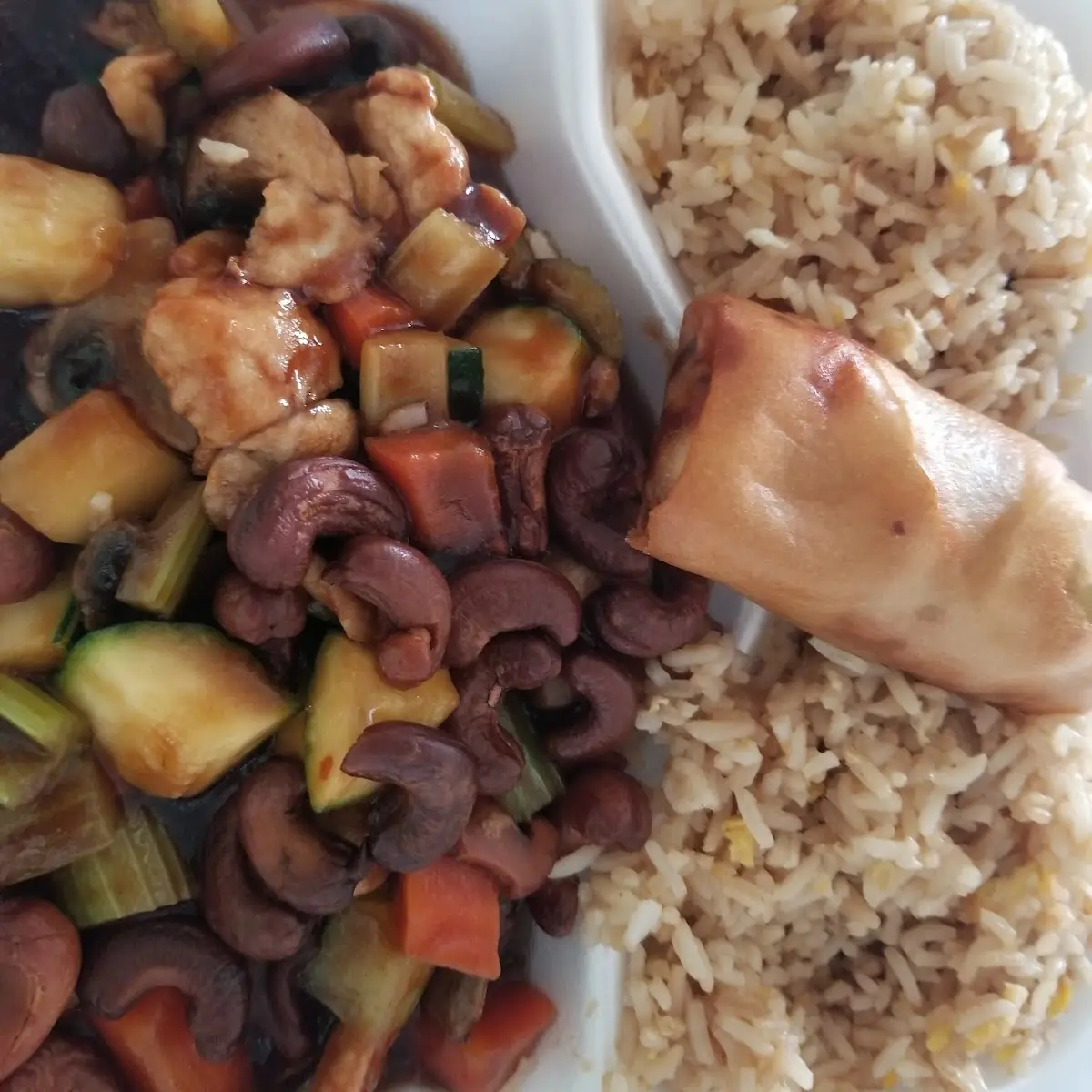 Cashew Chicken with Fried Rice