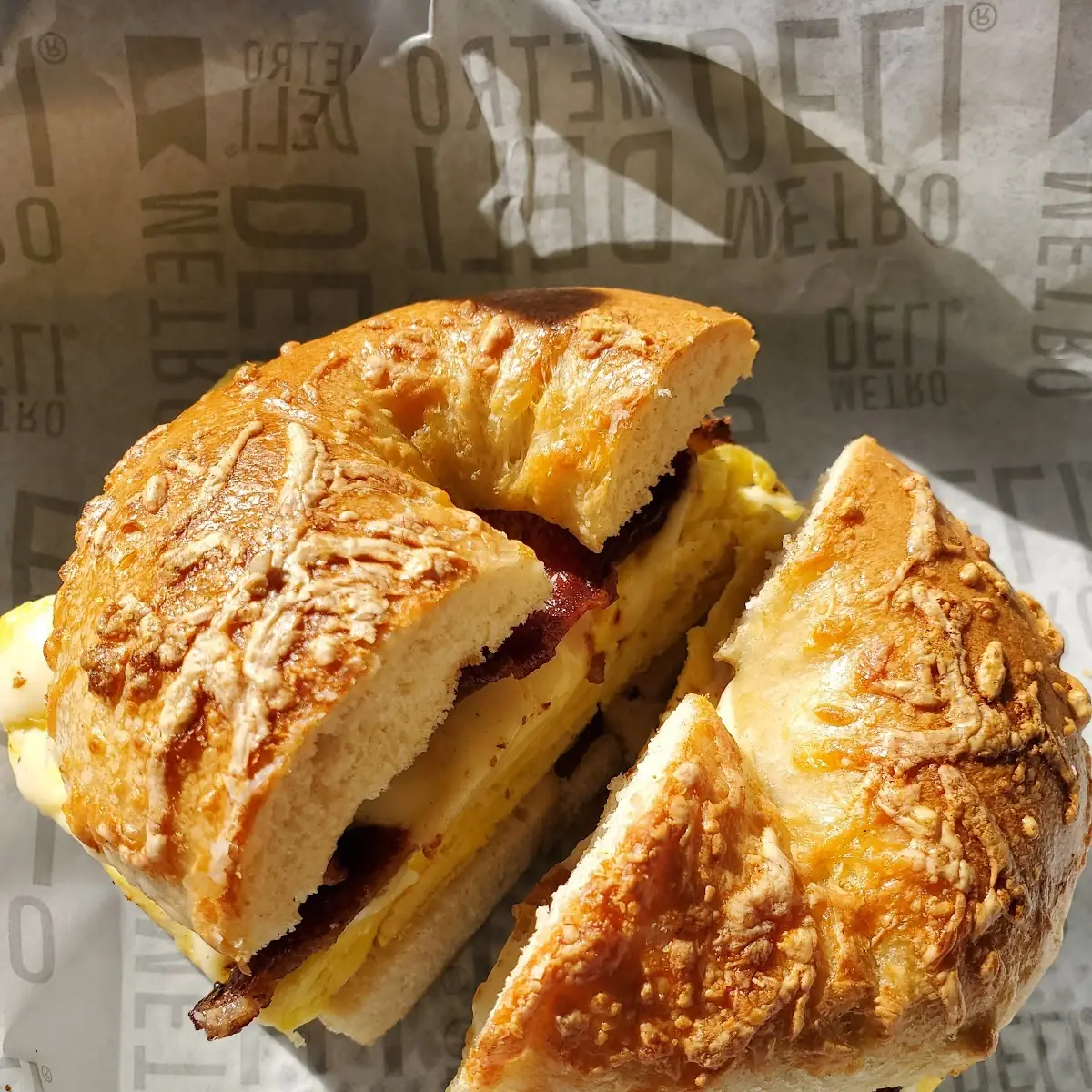 Bacon Egg Cheese Asiago Bagel