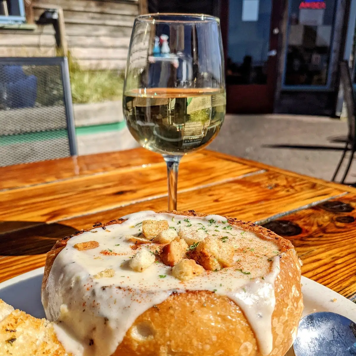 Clam Chowder in a Bread Bowl