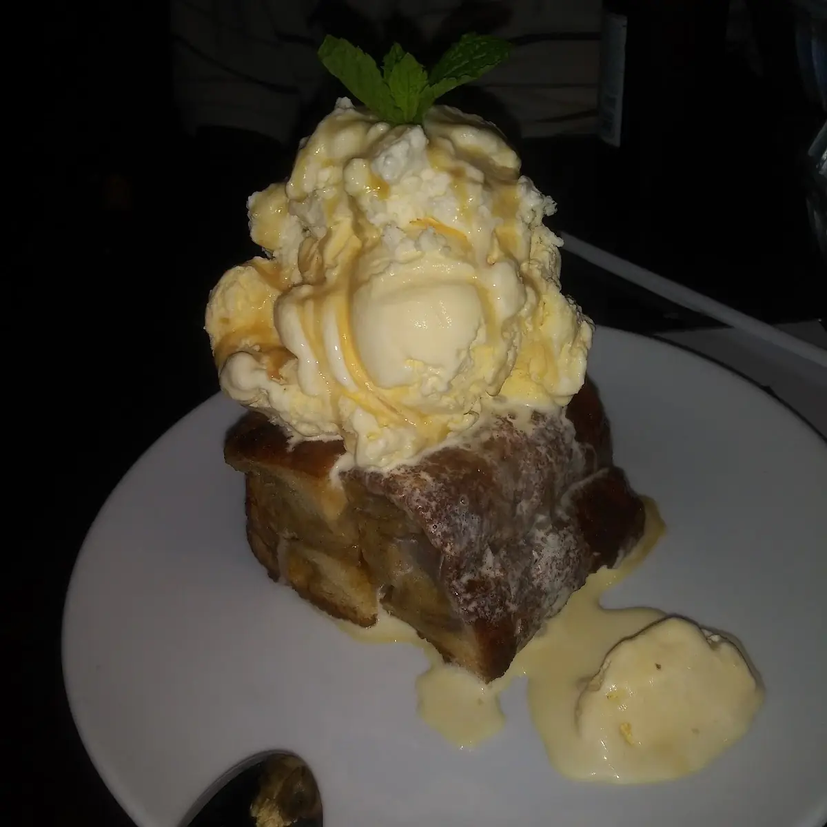 Warm Banana Bread Pudding