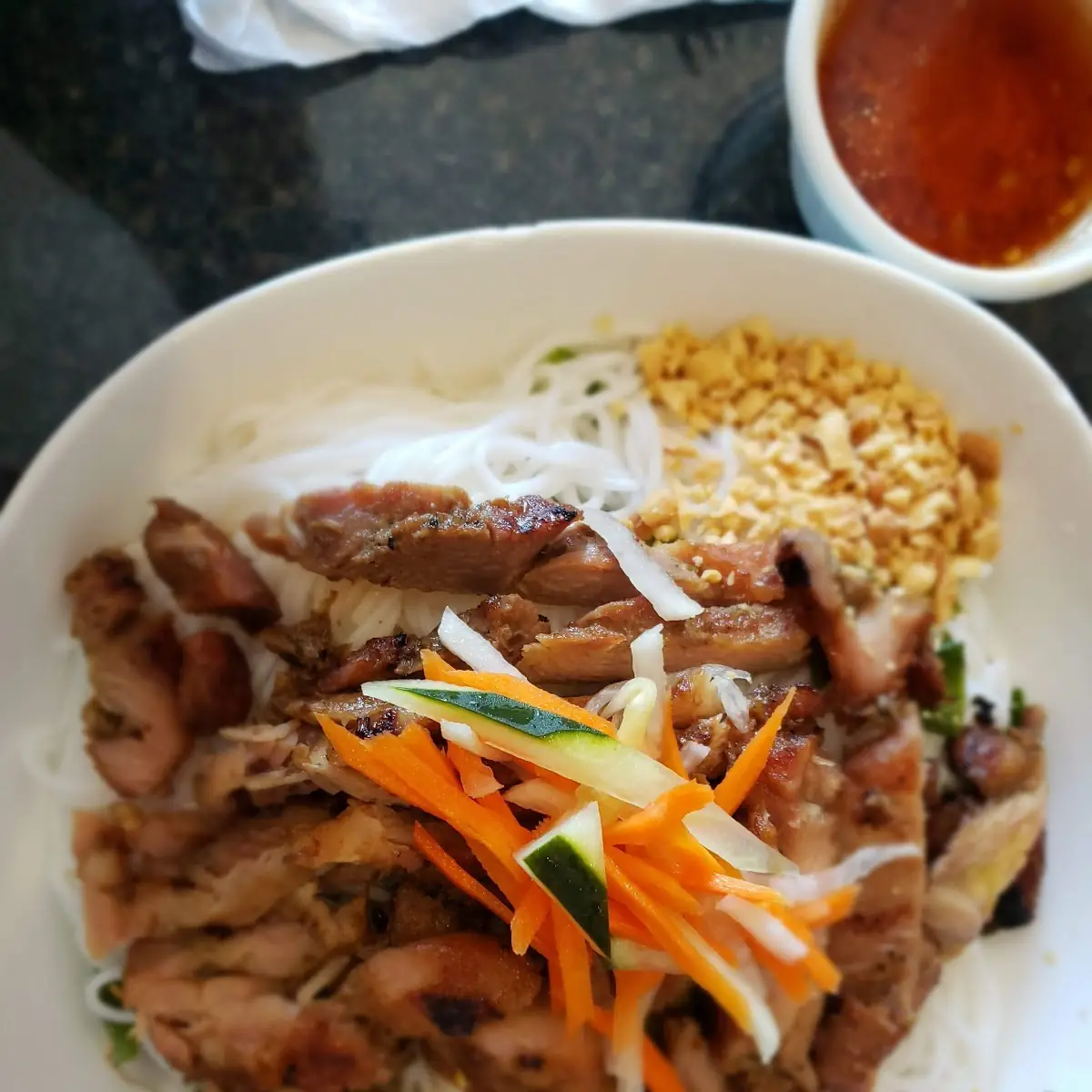 Sauteed Lemongrass Shrimp with Vermicelli