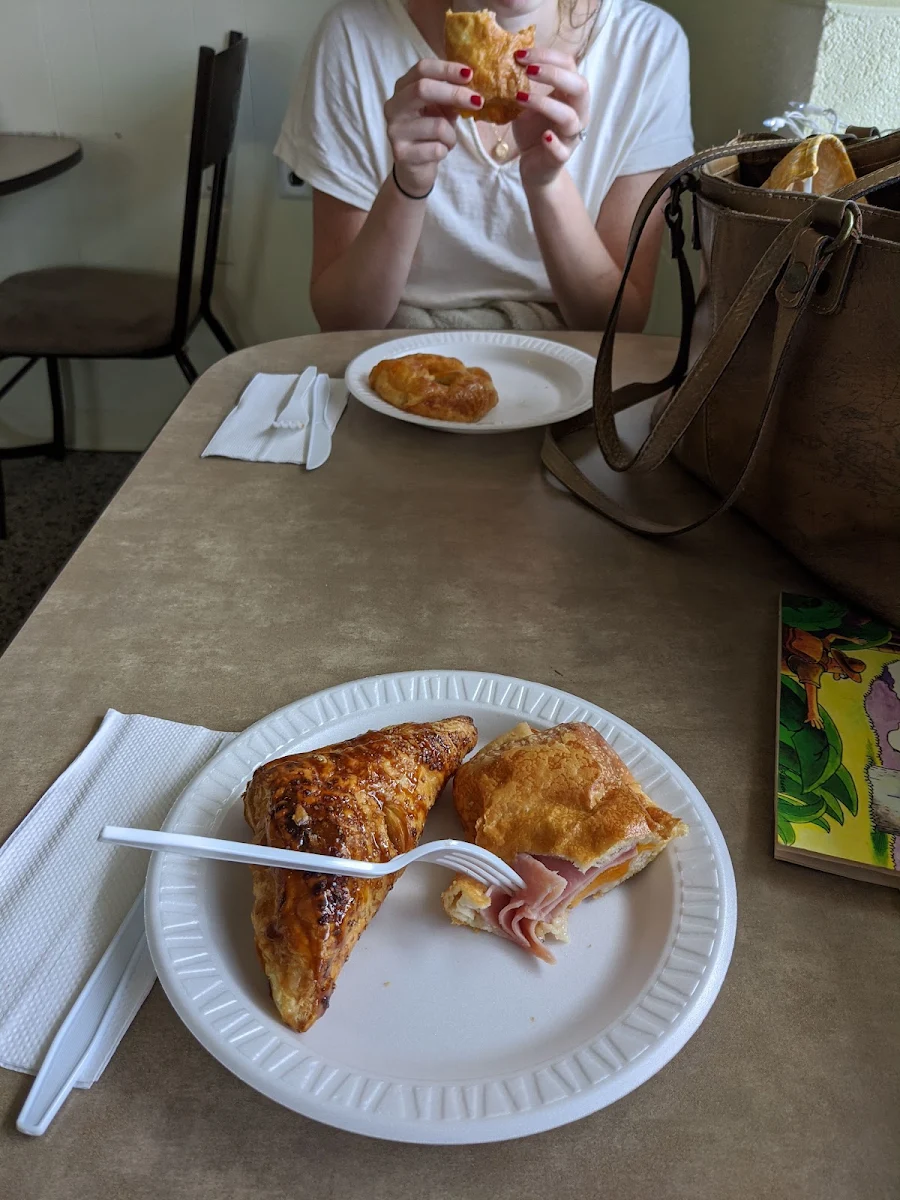 Ham and Cheese Croissant and Apple Turnover