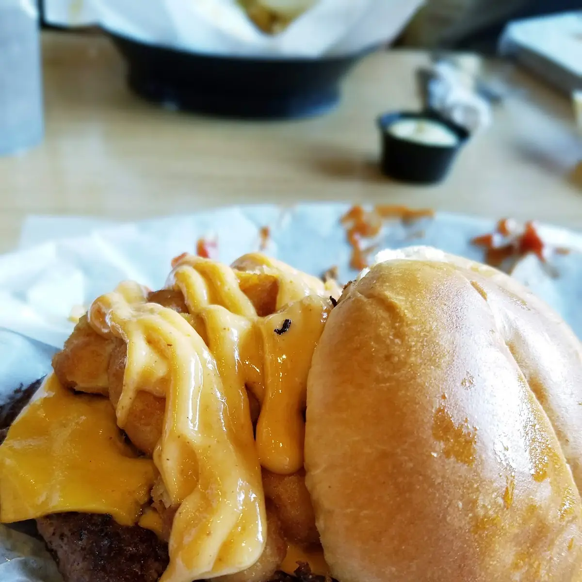 Cheese Curd Bacon Burger