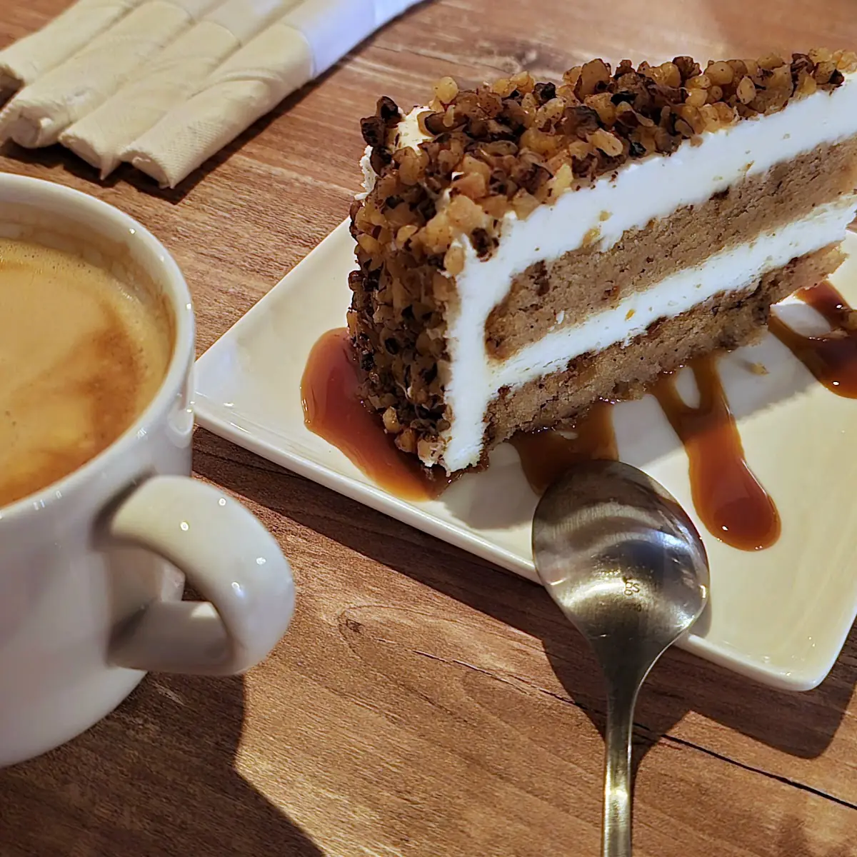 Latte Carrot Cake Slice