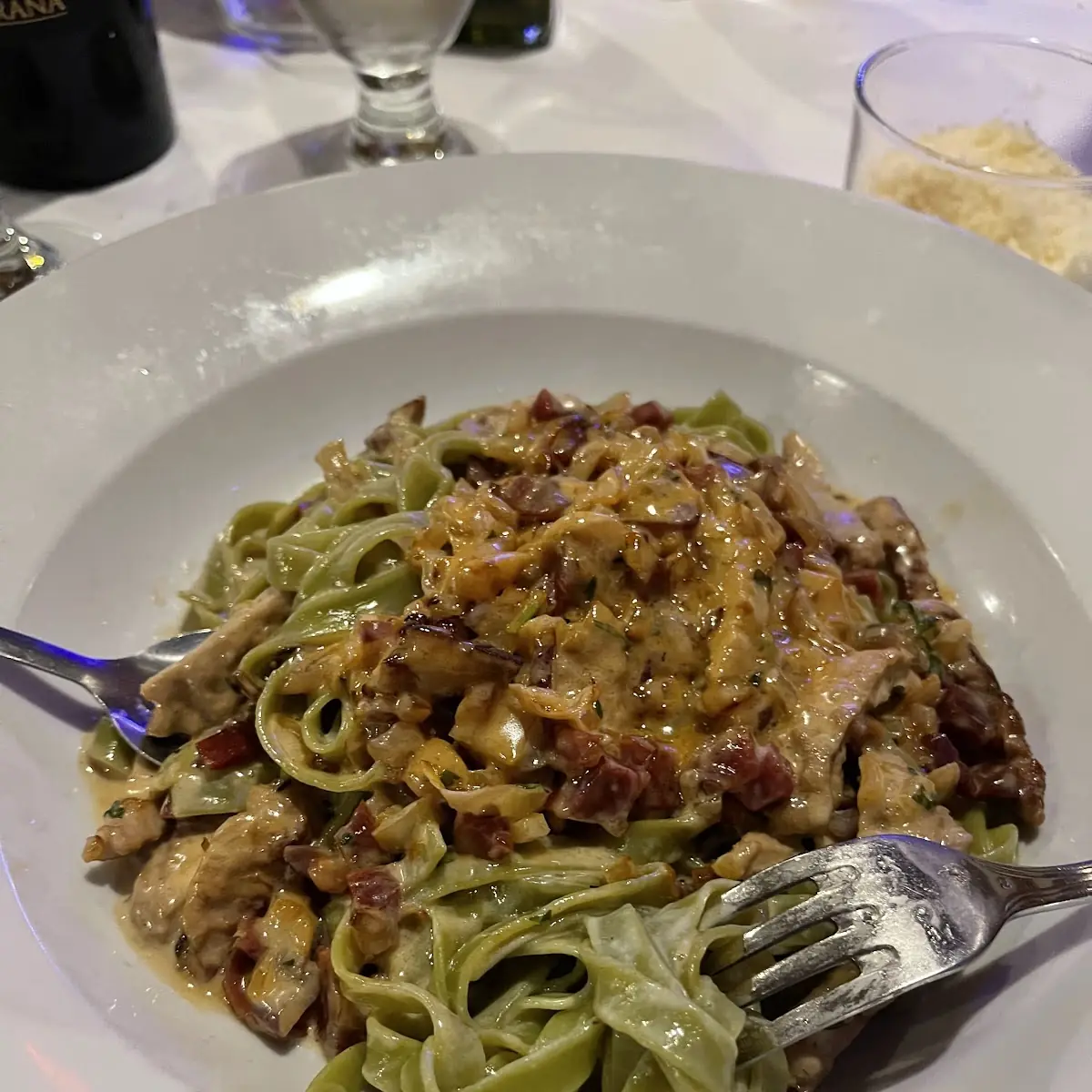 Spinach Pasta Carbonara