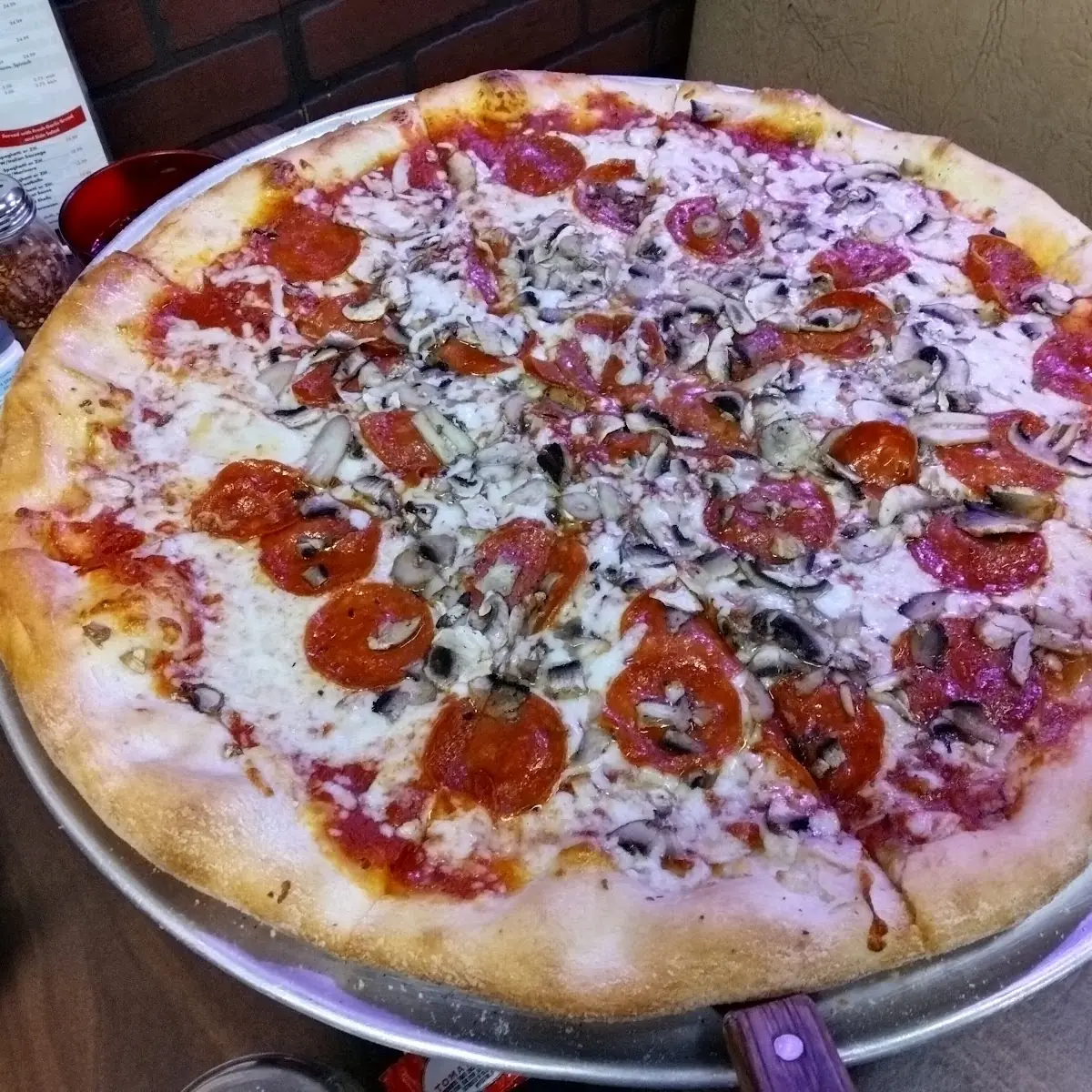 Pepperoni Pizza with Mushroom