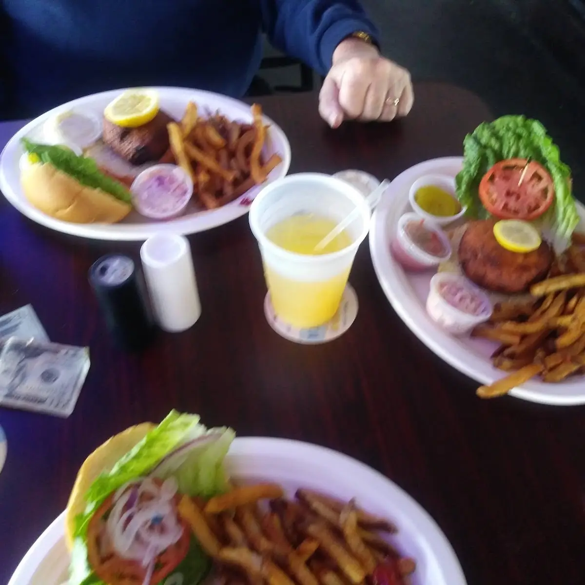 Cheese Burger and Fries