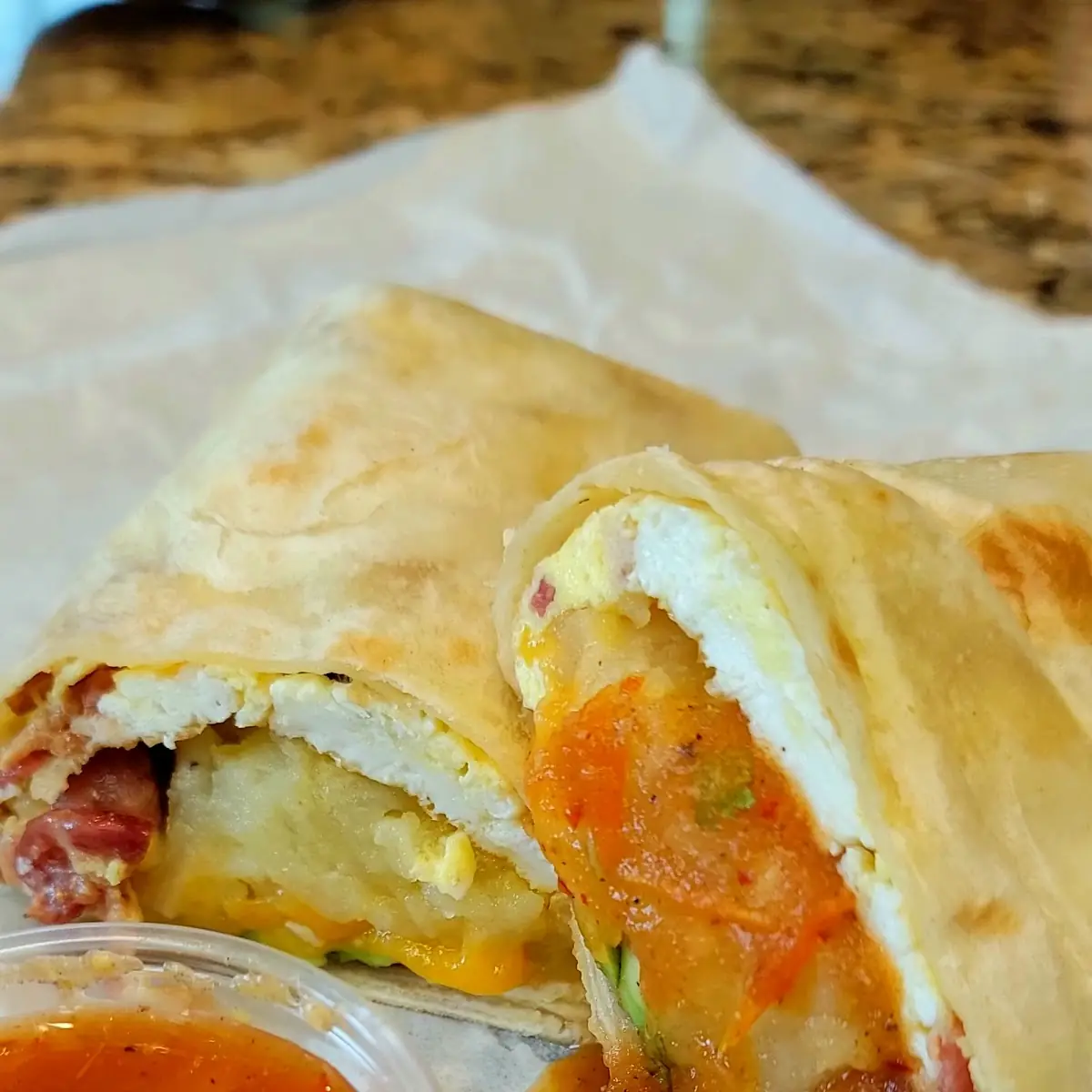 Bacon & Sausage Breakfast Burrito