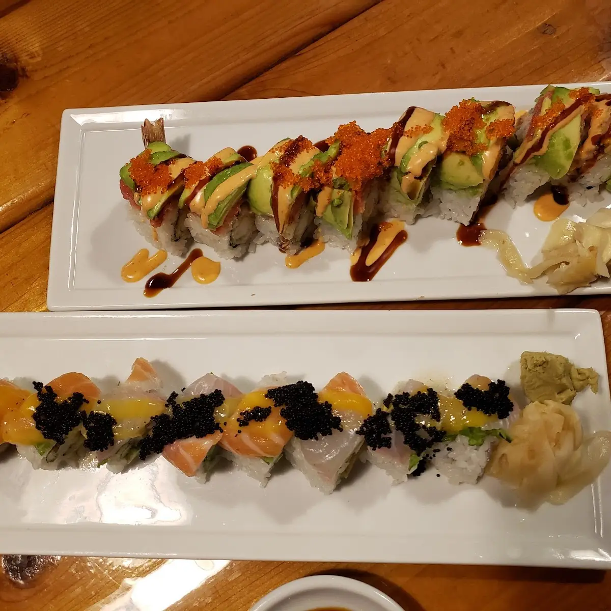 Omakase Roll Chefs Choice and Mango Tango Roll