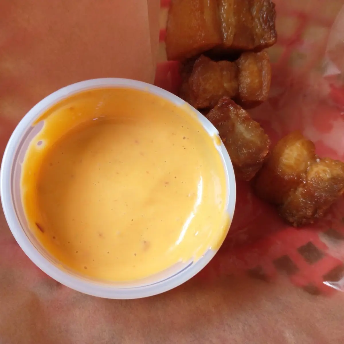 Pork Belly Bites with Dynamite Sauce