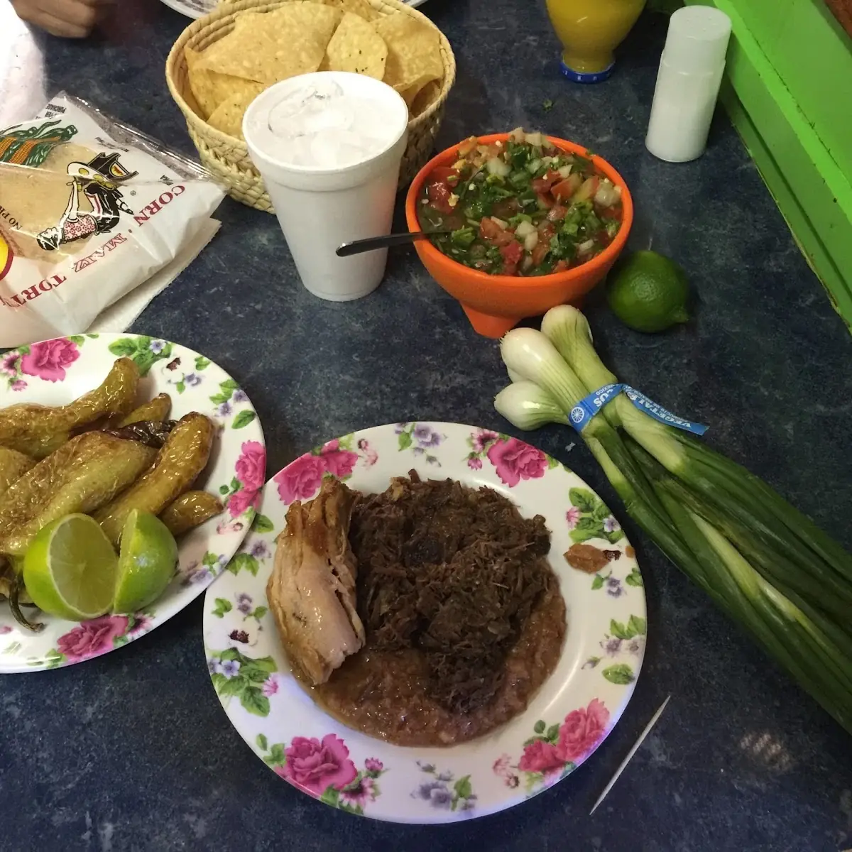 Lengua Salsa Verde with Rice & Beans Combo