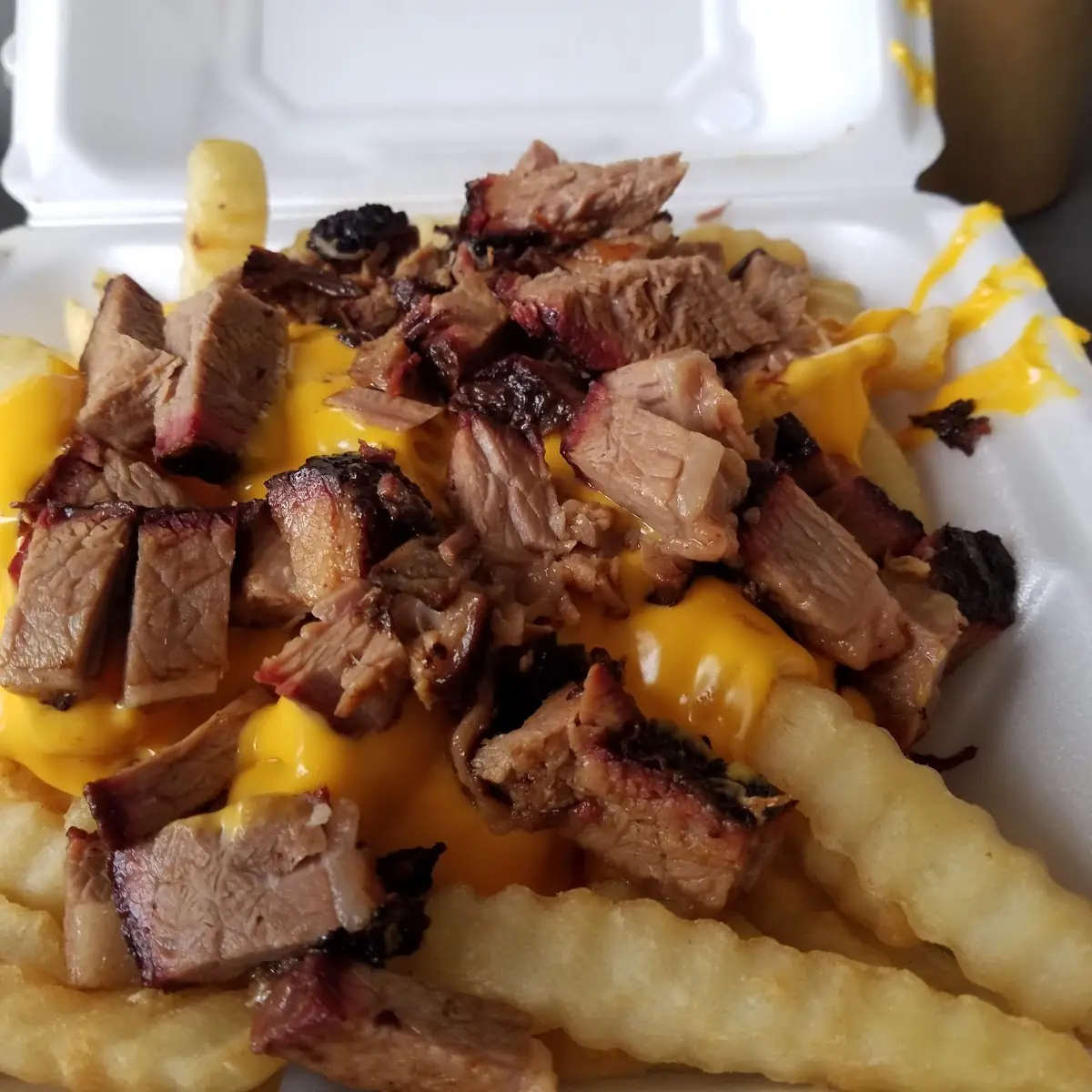BBQ Cheese Fries with Pork
