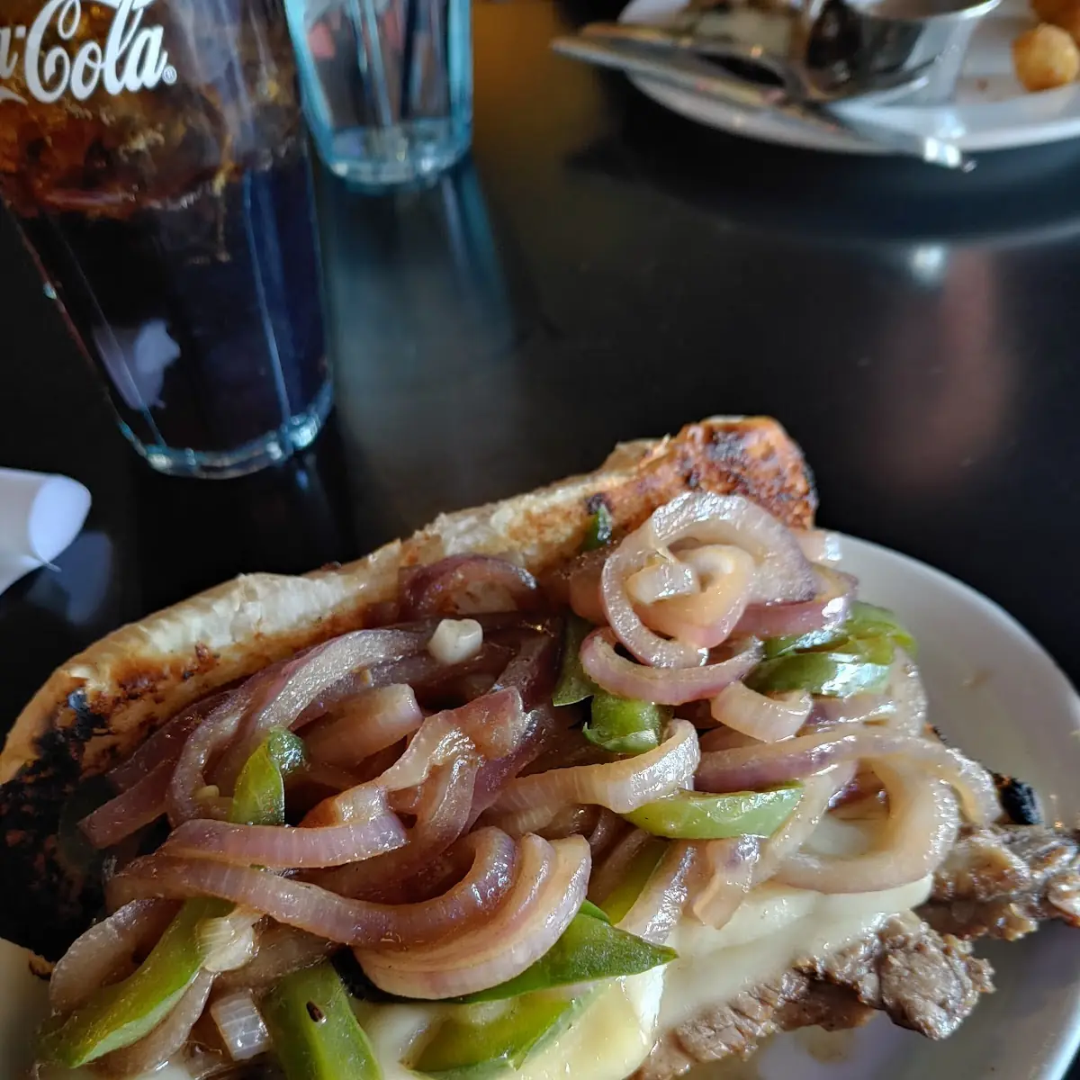 Steak Sandwich with Peppers Onions