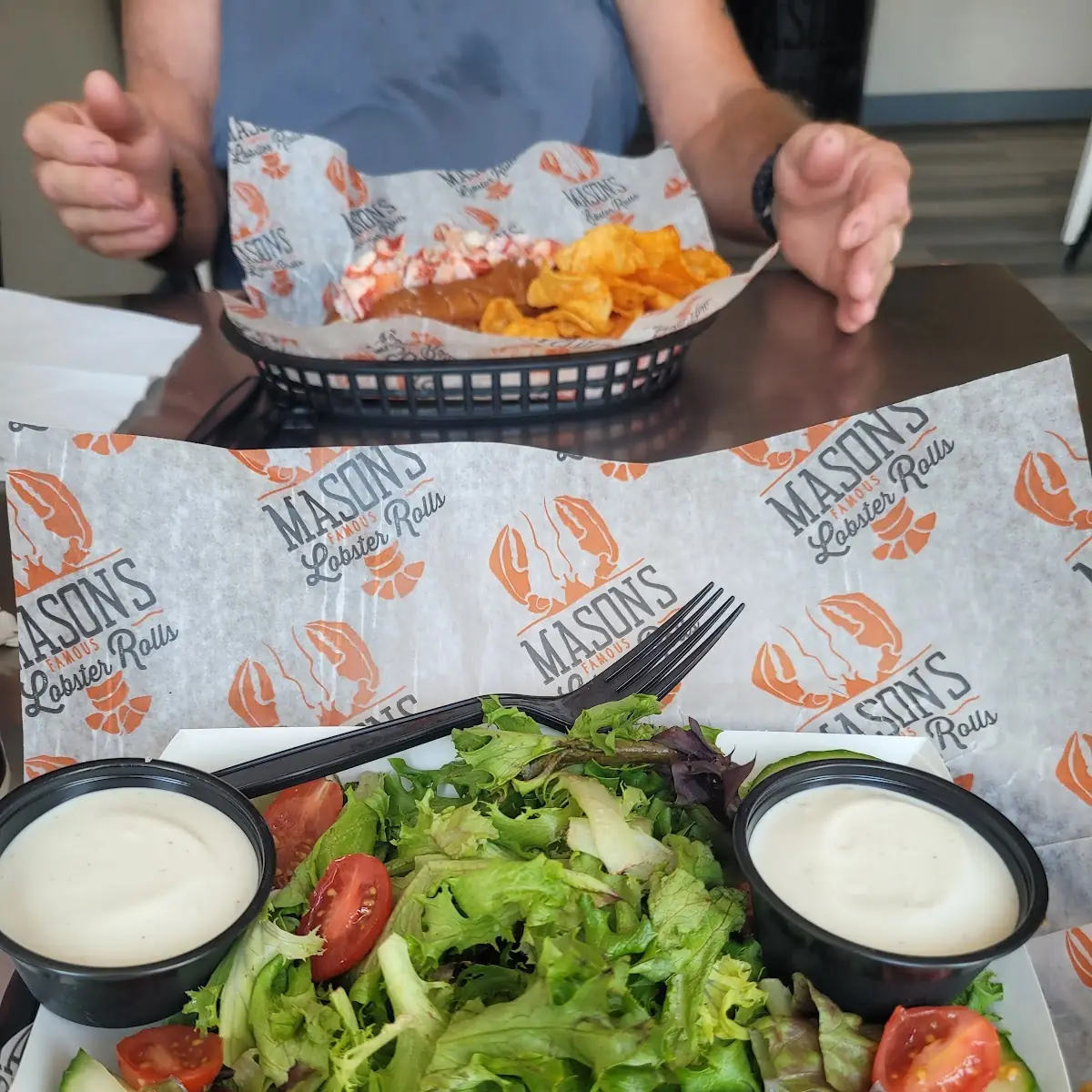 Lobster Roll and Side Salad