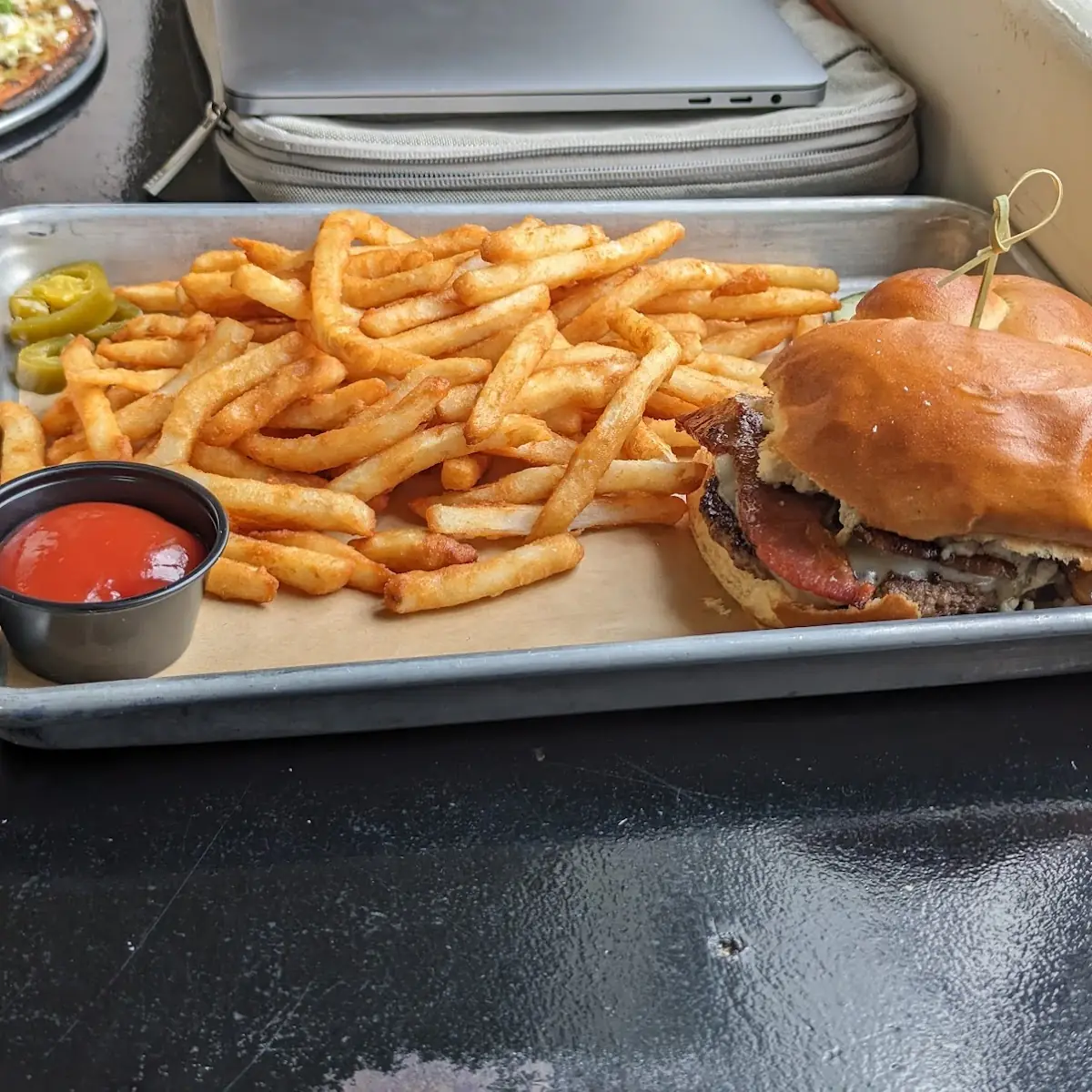 Swiss Burger and Fries