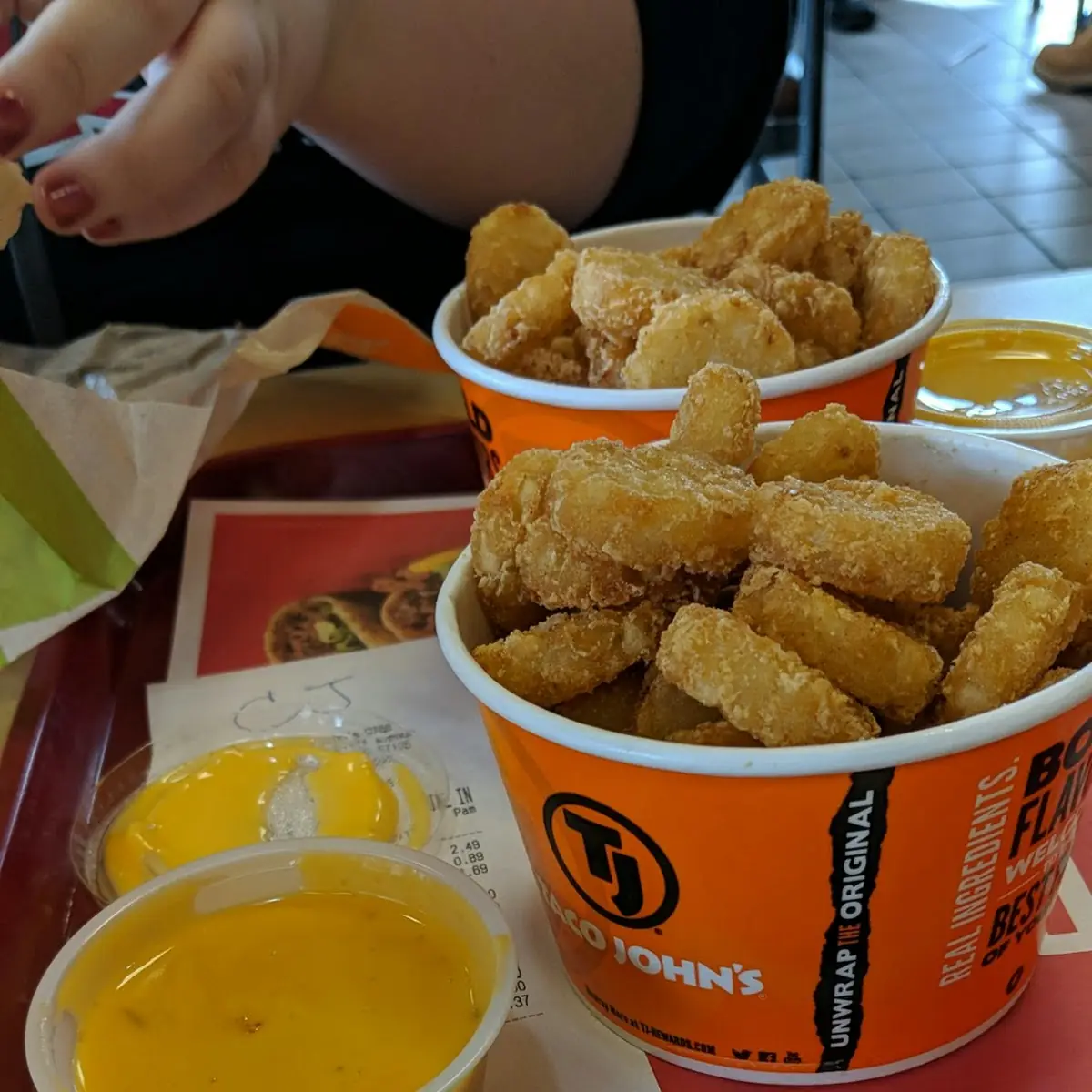 Potato Oles with Cheese Dip