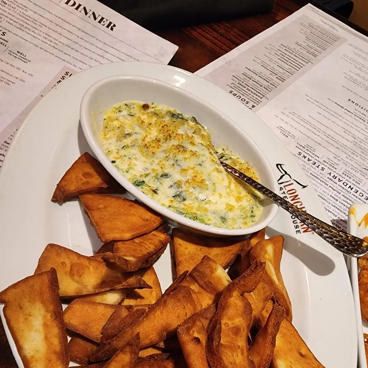 Parmesan Crusted Spinach Dip