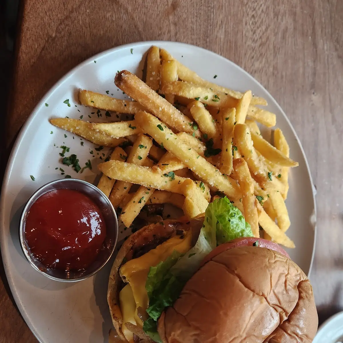 Double Burger with Truffle Fries