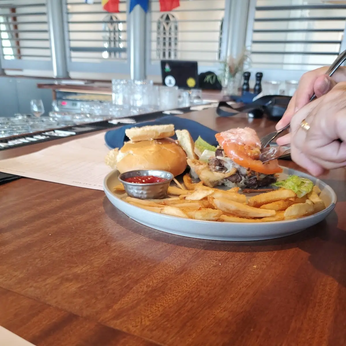 Smash Burger and Fries