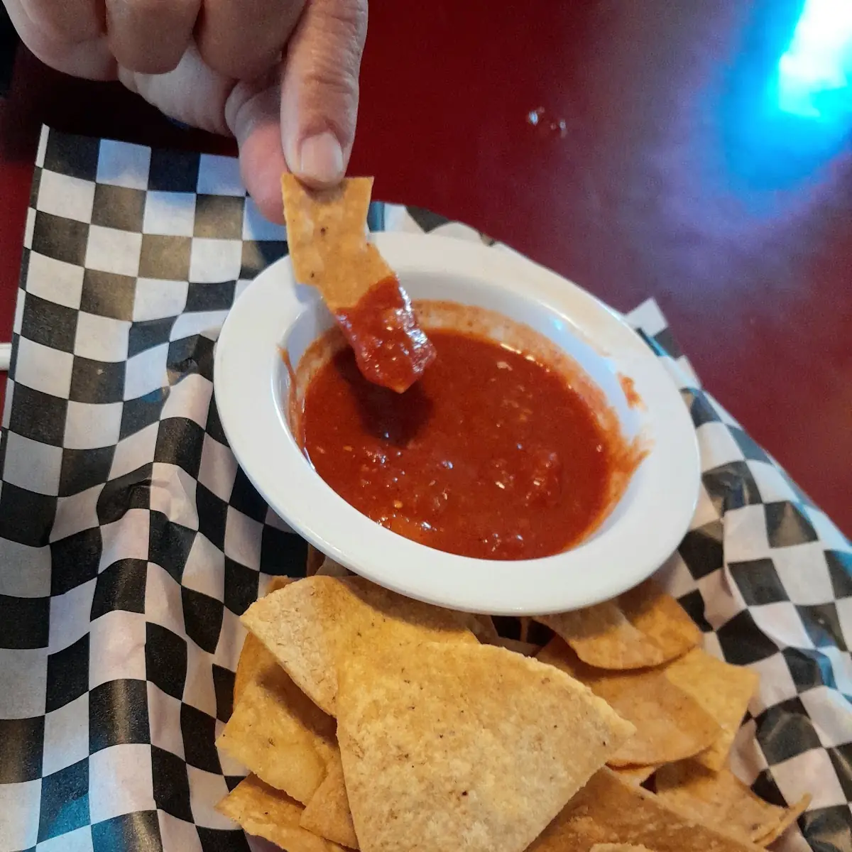 Tortilla Chips with Red Salsa