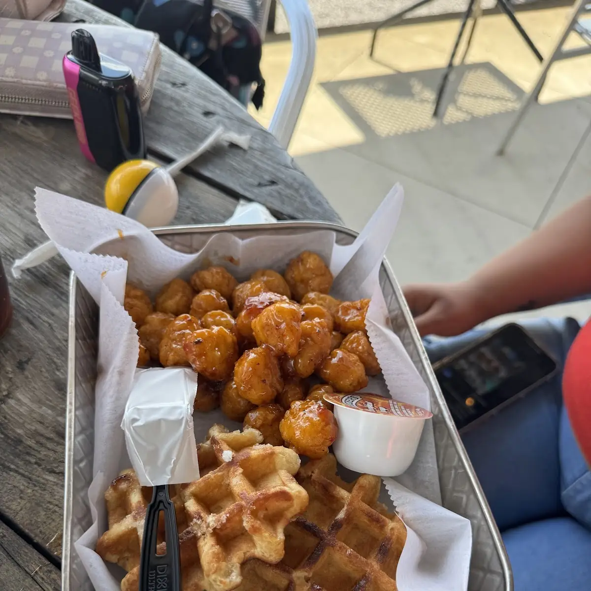 Popcorn Chicken & Waffles