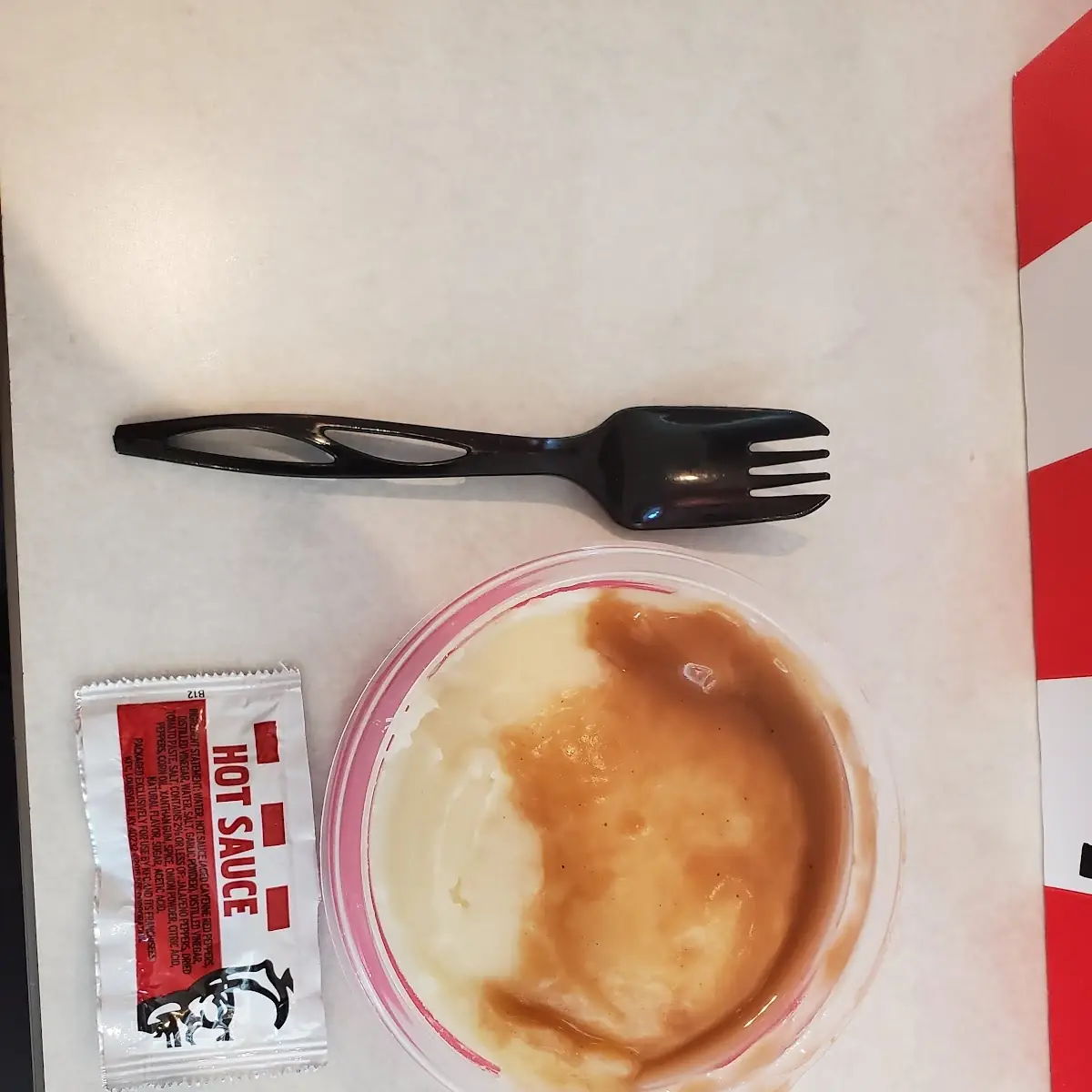 Mashed Potato Puree and Salty Brown Sauce