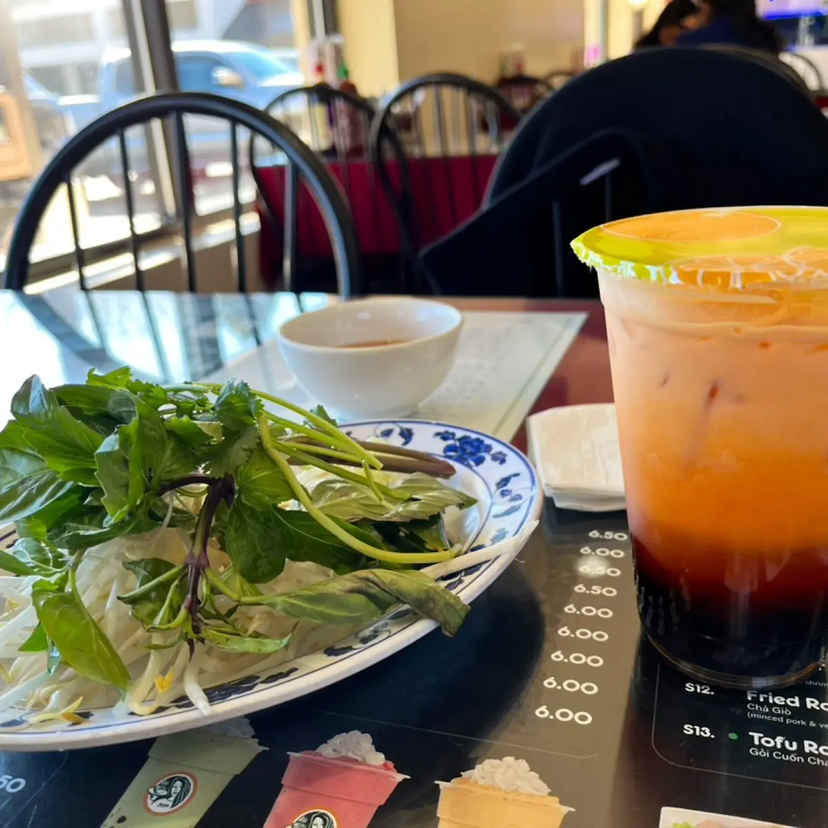 Thai Iced Tea w Boba