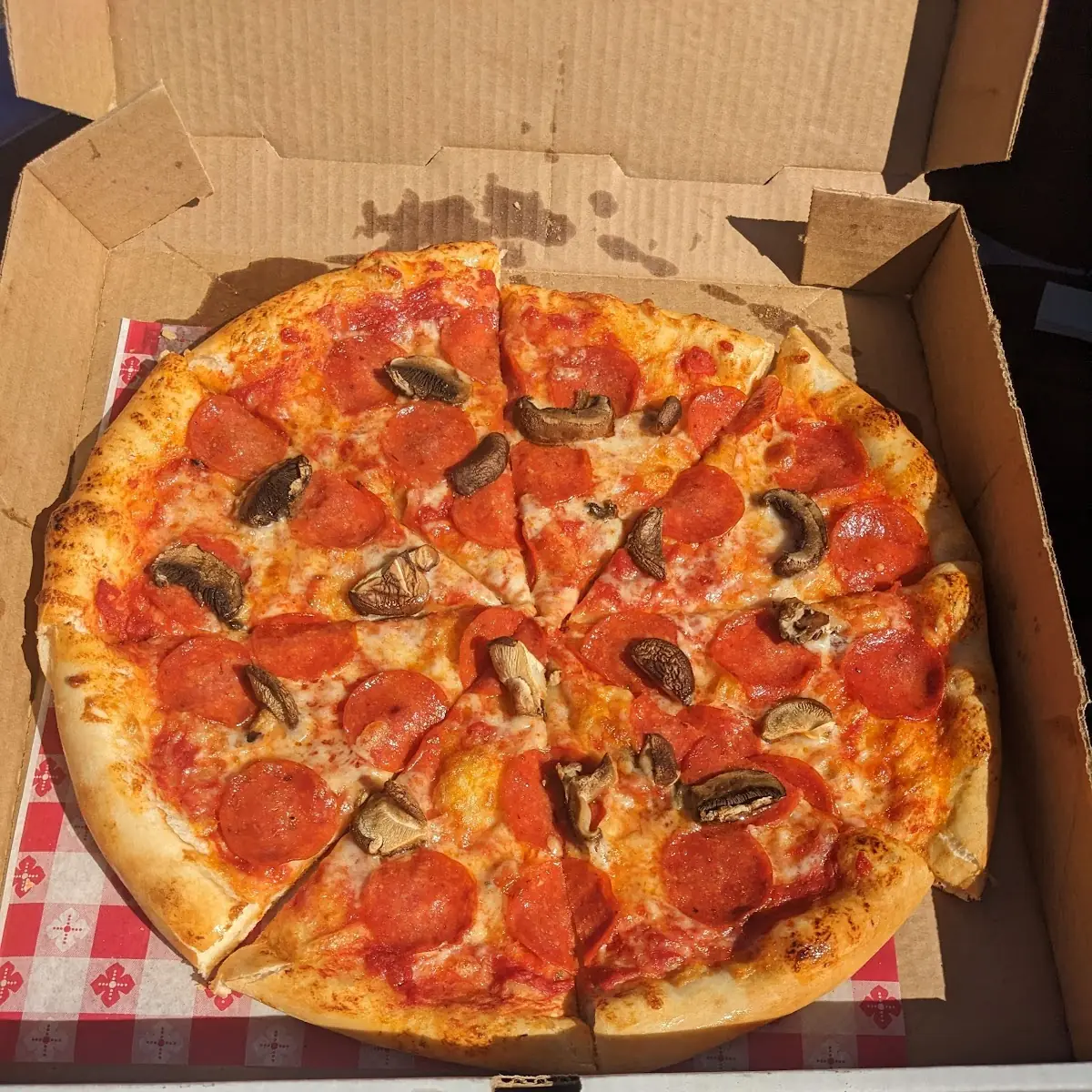 Pepperoni and Mushroom Pizza
