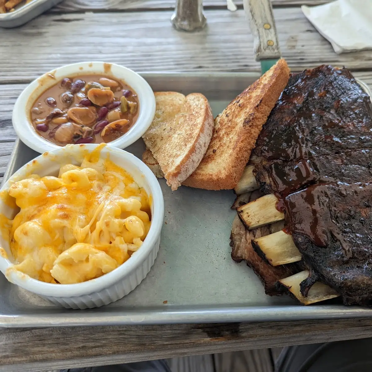 Ribs Mac and Cheese Baked Beans