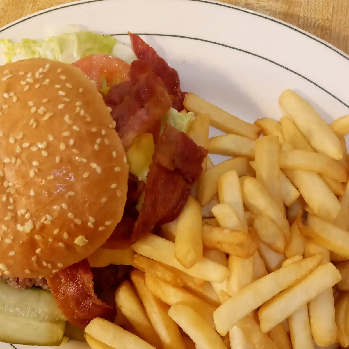 Bacon Double Cheeseburger with Fries