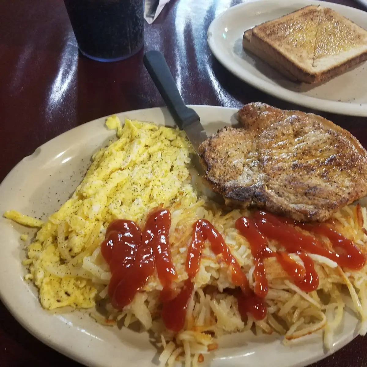 Pork Chop with Eggs