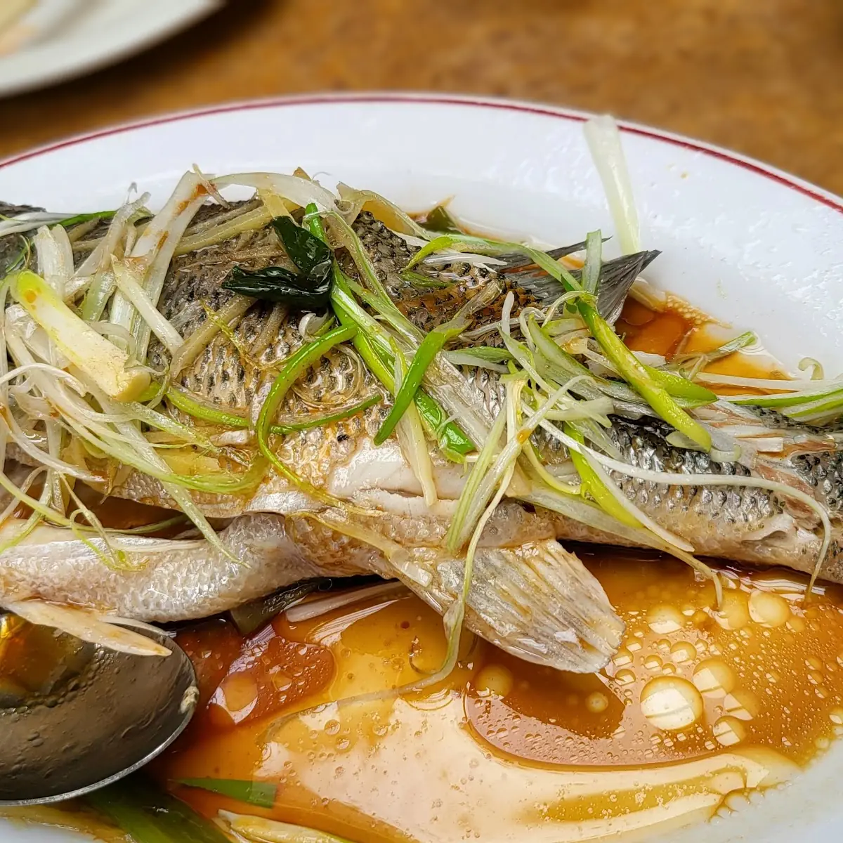 Steamed Black Bass Fish