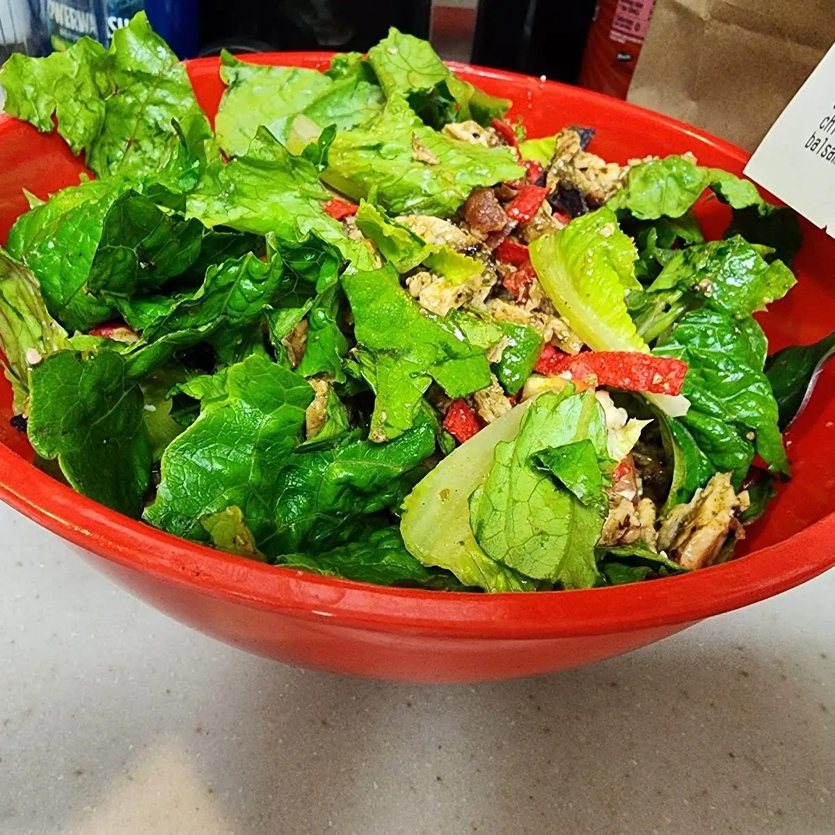 Chopped Salad with Jerk Chicken Meat