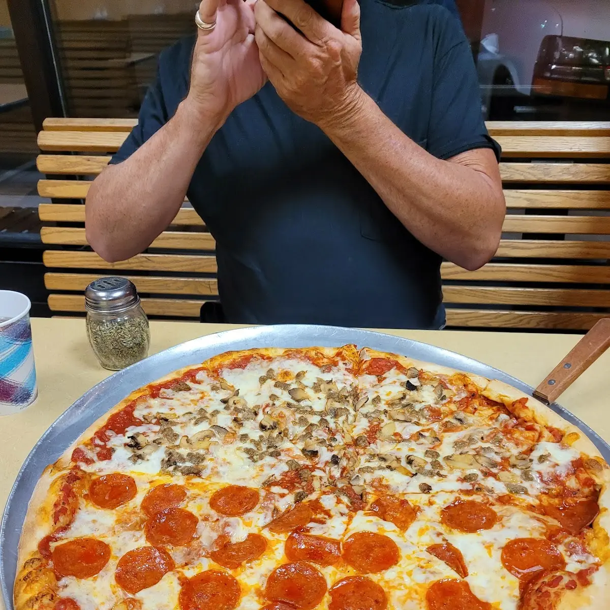 Pepperoni Sausage Mushroom Pizza
